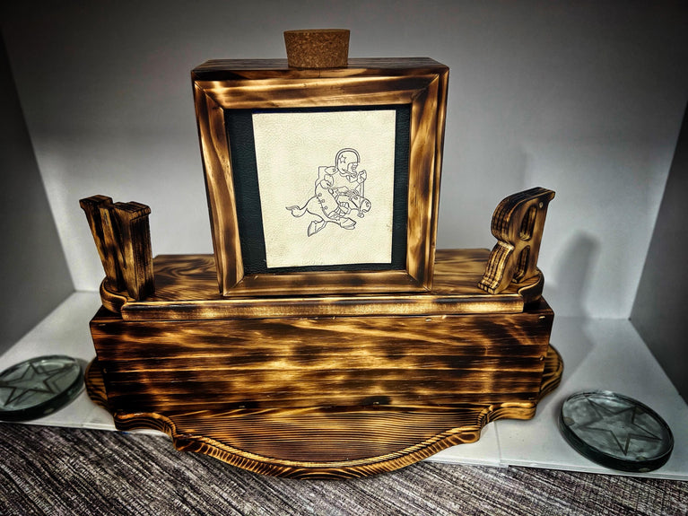The Perfect Pour: Custom Glass and Wood Whiskey Decanter Set