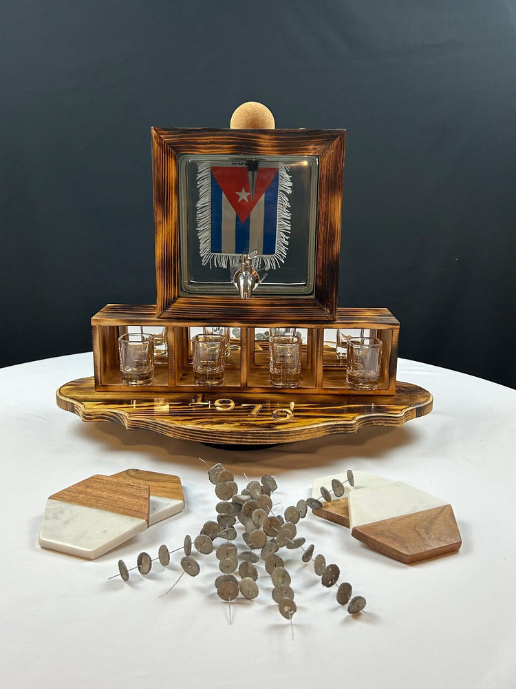 The Perfect Pour: Premium Custom Glass and Wood Whiskey Decanter Set